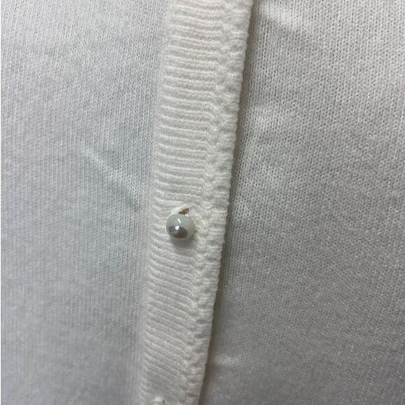 Designers Originals White Petite Luxelon PL Cardigan With Pearl Buttons 100% Acr - Picture 6 of 8